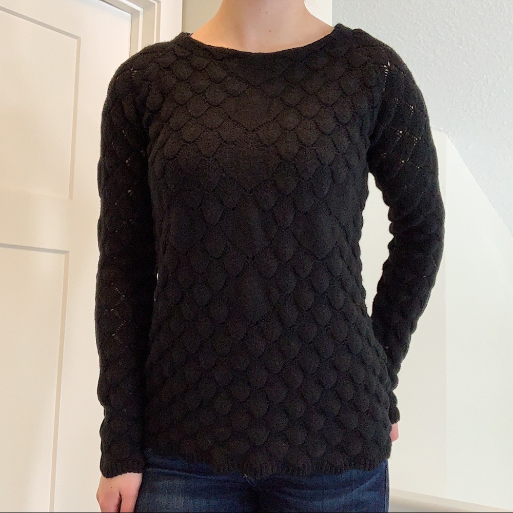 Alfred Sung Scallop Long Sleeve